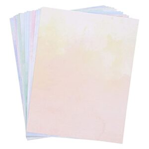 96 Sheets Watercolor Stationery Paper, Double-Sided, Colorful, Printer Friendly for Writing Letters and Invitations (8.5 x 11 Inches)