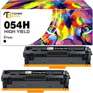 toner bank compatible 054 toner cartridge replacement for canon 054h 054 crg054h color imageclass mf644cdw mf642cdw lbp622cdw mf641cw mf644 mf642 high yield printer black ink 2-pack