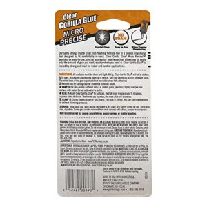 Gorilla Glue Clear Micro Precise, 5 Gram, Clear (Pack of 2)