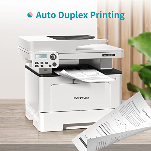 Pantum Laser Printer All in one Monochrome Multifunction Black and White Printer 40ppm,Auto Duplex,Copy＆Scan,Network and USB Only, BM5100ADN