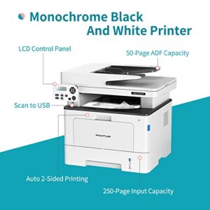 Pantum Laser Printer All in one Monochrome Multifunction Black and White Printer 40ppm,Auto Duplex,Copy＆Scan,Network and USB Only, BM5100ADN