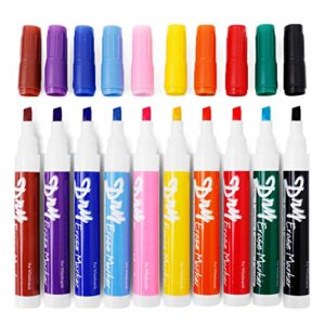 volcanics dry erase markers low odor chisel tip whiteboard markers pack of 10,10 colors