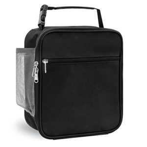 procattle reusable lunch box for men boys, small lunch bag for teen/man/adult/student reusable portable lunchbox for work office school picnic-black