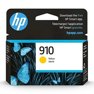 hp 910 yellow ink cartridge | works with hp officejet 8010, 8020 series, hp officejet pro 8020, 8030 series | eligible for instant ink | 3yl60an