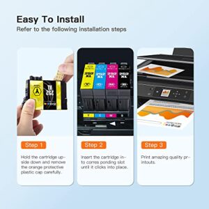 E-Z Ink Pro 252XL Remanufactured Ink Cartridges Replacement for Epson 252 T252 XL for Workforce WF-7720 WF-3640 WF-7710 WF-3620 WF-7210 WF-7110 WF-7610 WF-7620 (2 Black 1 Cyan 1 Magenta 1 Yellow)