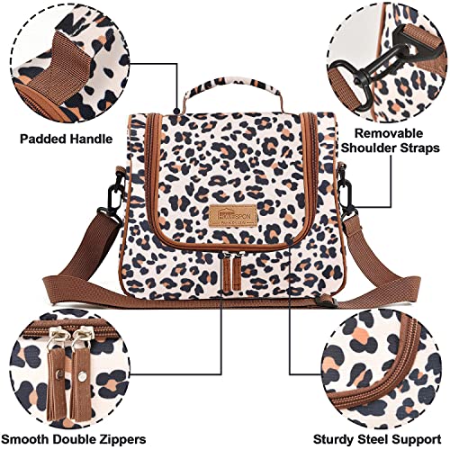 Buringer HOMESPON Insulated Lunch Bag Fashionable Cooler Tote Reusable Lunch Box Container with Shoulder Strap for Work Picnic or Travel (M-leopard)