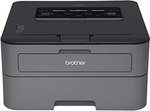 brother new hl-l2300 series monochrome laser printer: 2400 x 600 resolution, upto 27 ppm print speed, hi-speed usb 2.0, 250-sheet capacity, automatic duplex printing, tf usb cable (hl-2300 series)