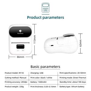 XXXDXDP Label Printer- Portable Thermal Label Maker Apply to Labeling, Shipping, Office, Cable, Barcode Label Printer (Color : D)