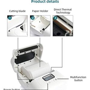 XXXDXDP Label Printer- Portable Thermal Label Maker Apply to Labeling, Shipping, Office, Cable, Barcode Label Printer (Color : D)