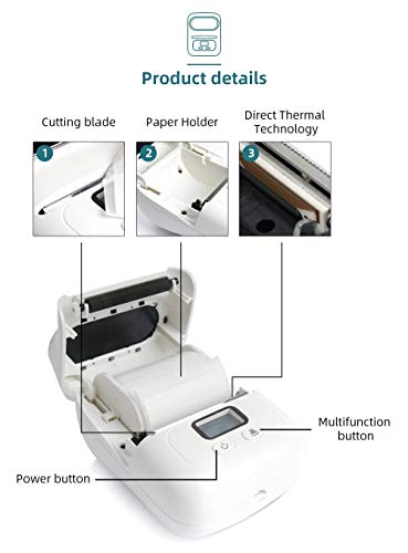 XXXDXDP Label Printer- Portable Thermal Label Maker Apply to Labeling, Shipping, Office, Cable, Barcode Label Printer (Color : D)