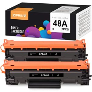 ziprint compatible toner cartridge replacement for hp 48a cf248a for hp laserjet pro m15w m15 m15a m16 m16w m16a pro mfp m28w m28 m30w m29w m29 m29a m28a m31w printer (black, 2-pack)