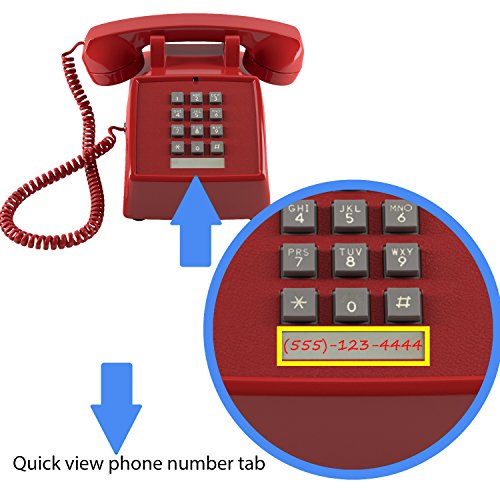 Home Intuition Classic Corded Phone for Hearing Impaired Telephone for Seniors with Extra Loud Ringer, Red