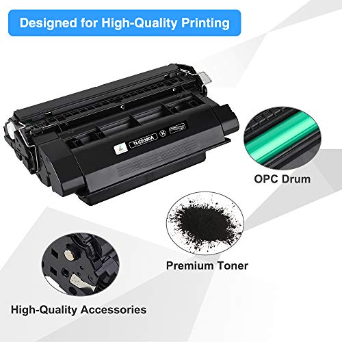 TRUE IMAGE Compatible Toner Cartridge Replacement for HP 90A CE390A 90X CE390X Work with Enterprise 600 M601 M602 M603 M4555 MFP M602x M602n M603dn Laser Printer Ink (Black, 2-Pack)