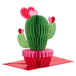 hallmark paper wonder pop up valentines day card (cactus)