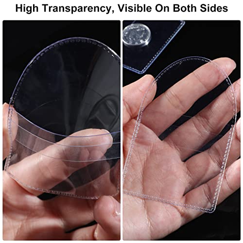 50 Pcs Single Pocket Coin Sleeves Collectors Individual Clear Plastic Sleeves Holders Small Coin Holders Plastic Coin Pouch Single Coin Protector for Coins Jewelry and Small Items Storage (2.2 Inches)