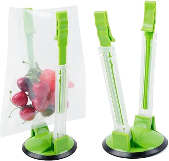 Baggy Rack Hands-Free Clip Food Storage Freezer Baggy Holder,Bag Holder For Plastic Bags Stand