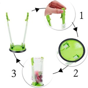 Baggy Rack Hands-Free Clip Food Storage Freezer Baggy Holder,Bag Holder For Plastic Bags Stand