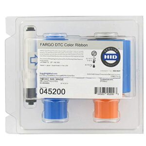 genuine fargo 45200 ymcko color ribbon for model dtc4500e printer