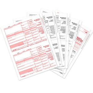 1099 misc forms 2022, 4 part tax forms kit, 25 vendor kit of laser forms designed for quickbooks and accounting software