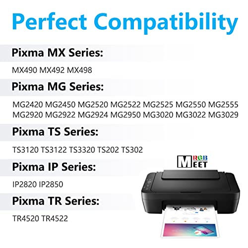 MeetRGB remanufactured Replacement for 245XL and 246XL Ink Cartridge Canon PG-245 CL-246 for Pixma iP2820 MX490 MX492 MG2520 MG2920 MG3029 MG3020 MG2420 TS3420 TS3120 TS3129 TS3320 TS3329 TR4520 MX492