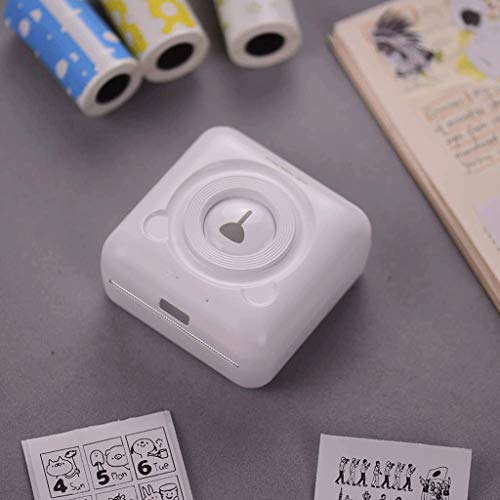 XXXDXDP Mini Thermal Printer Printer Support USB Pocket Note Receipt Printer 57mm Paper Photo Printing for Office Couples Leisure(White)