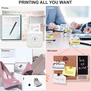 XXXDXDP Mini Thermal Printer Printer Support USB Pocket Note Receipt Printer 57mm Paper Photo Printing for Office Couples Leisure(White)