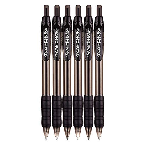 Paper Mate Profile RT Retractable Ballpoint Pen, Bold Point, 1.4mm, Black Ink, 2 Packs of 3 Pens