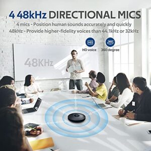 EMEET Bluetooth Speakerphone M2 Max Professional Conference Speaker and 4 Directional Mics for up to 15 People Business Conference Calls High Volume Noise Reduction Daisy Chain Dongle Home Office
