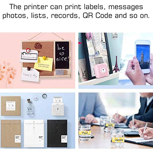 XXXDXDP Portable Pocket Printer Mini Thermal Sticker Receipt Retro-Style Photos, Mini Life Assistant, Good Gift (Color : E)