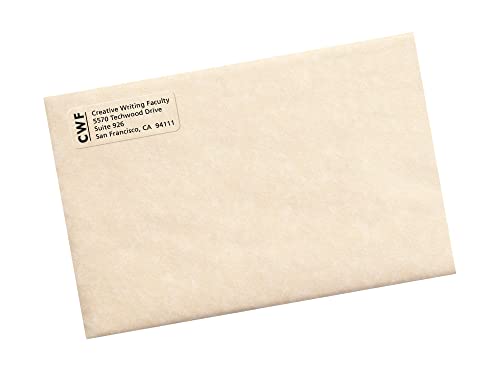 Avery Printable Return Address Labels with Sure Feed, 2/3" x 1-3/4", Matte Clear, 600 Blank Mailing Labels (15695)