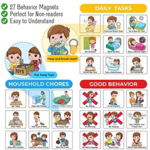 Kanru Behavior Chart for Kids at Home, Magnetic Reward Chart, Responsibility Chart, Chore Chart, Star Chart, Accommodate 1-3 Kids (for Home Use)