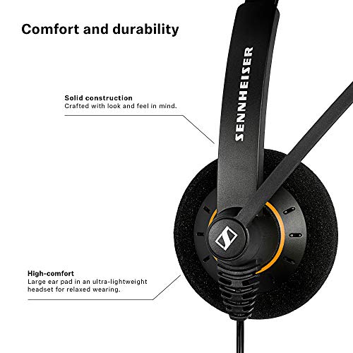 Sennheiser SC 30 USB ML (504546) - Single-Sided Business Headset | For Skype for Business | with HD Sound, Noise-Cancelling Microphone, & USB Connector (Black)