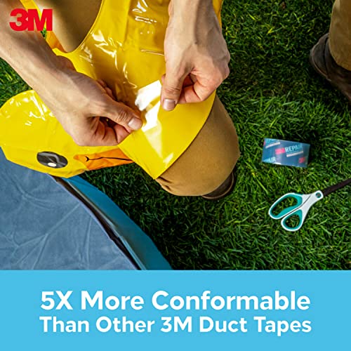 3M Clear Repair Tape, Clear Tape Allows Discreet Repairs, Indoor and Outdoor 3M Tape, 1.88 Inches x 20 Yards, 1 Roll