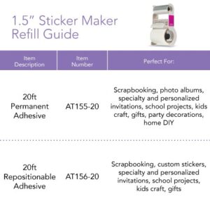 Xyron X150 Sticker Maker, For Scrapbooking, Crafts, Cards, School Projects, Acid-Free Adhesive, Portable, Purple (XRN150)