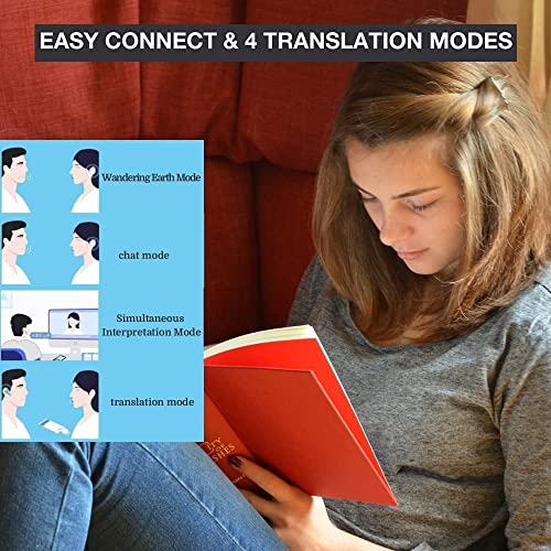 Translator Device Smart Voice Translator Earbuds, 84 Language Translator Wireless Bluetooth Instant Voice Translation Device with APP, Translator Earphone for Business Travel Learning