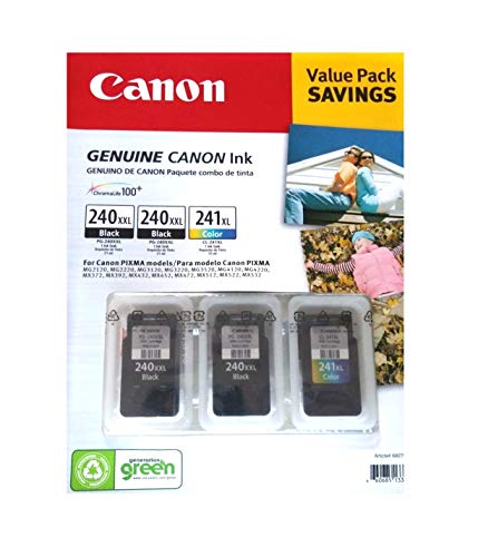 Genuine Canon Ink Cartridge Multipack PG-240XXL Black & CL-241XL Color Combination