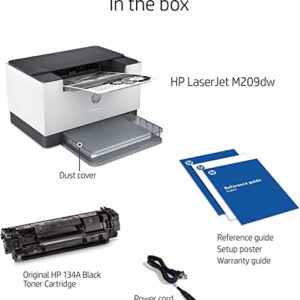 HP Laserjet M209dw Single-Function Wireless Monochrome Laser Printer - Print only - 30 ppm, 600 x 600 dpi, 8.5" x 14" Legal, Auto Duplex Printing, USB, WiFi, Ethernet, Cbmou External Webcam (Renewed)