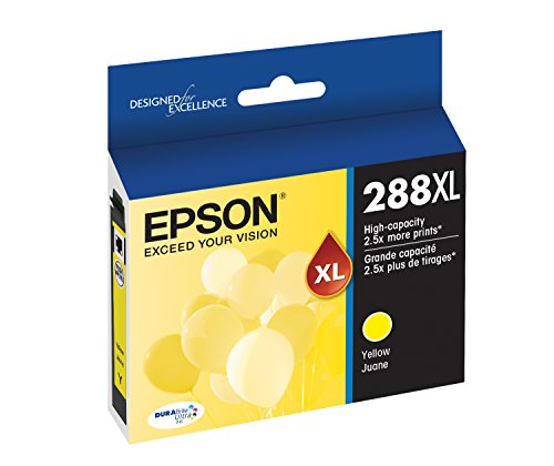 EPSON T288 DURABrite Ultra -Ink High Capacity Yellow -Cartridge (T288XL420-S) for Select Epson Expression Printers