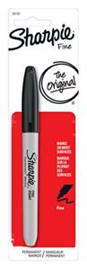 sharpie fine point permanent markers, 1 black marker (30101pp)