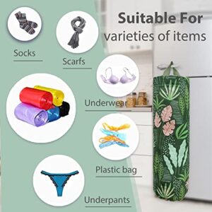 Plastic Bag Holder，Reusable Grocery Bag Holder，Wall Mount Plastic Bag Organizer Shopping Bags Carrier，Washable Large Grocery Bag Storage Dispenser ​for Home Kitchen Travelling Decor, 1 Pack，Seaweed