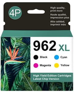 962xl ink cartridges replacement for hp 962xl 962 xl work for hp officejet pro 9015 9025 9010 9018 9020 9022 printers(black, cyan, magenta, yellow, 4 combo packs)