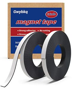 magnetic tape 2 rolls 32ft magnets with strong adhesive backing anisotropic flexible magnetic strip(1rolls 16 feet x 1/2″ wide x 1/16″ thick)