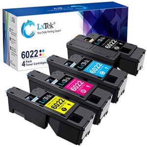 lxtek remanufactured toner cartridge replacement for xerox workcentre 6027 6025, phaser 6022 6020 (1 black 106r02759, 1 cyan 106r02756, 1 magenta 106r02757, 1 yellow 106r02758, 4 pack)