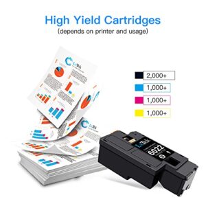 LxTek Remanufactured Toner Cartridge Replacement for Xerox WorkCentre 6027 6025, Phaser 6022 6020 (1 Black 106R02759, 1 Cyan 106R02756, 1 Magenta 106R02757, 1 Yellow 106R02758, 4 Pack)