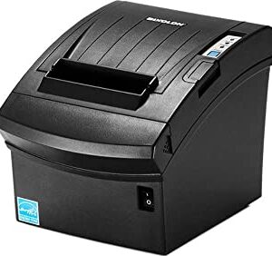 Bixolon SRP-350PLUSIIICOSG Thermal Printer with Power Supply and USB Cable, Serial/USB/Ethernet, Black (Renewed)