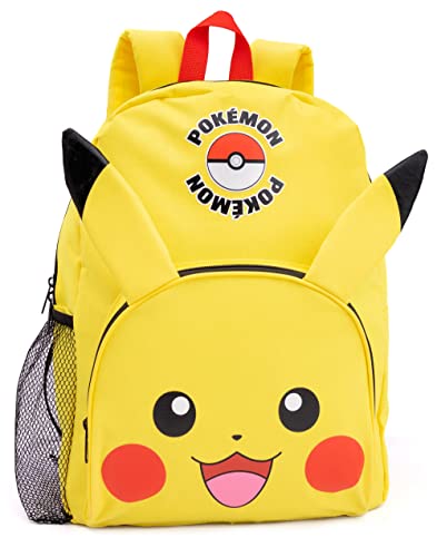 Pokemon Pikachu Backpack Set 4 Piece Lunch Box Water Bottle Pencil Case Set Yellow