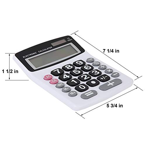 Lily's Home Jumbo 12-Digit Desktop Calculator - White