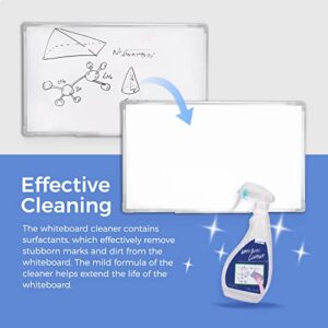 loukin Non-Toxic Whiteboard Cleaner, 17oz Dry Erase Board Cleaner, Low-Odor Whiteboard Cleaning Spray with Cloth, Removes Stubborn Marks from Whiteboards, Chalkboard