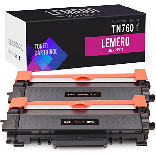 TN760 LemeroUexpect Remanufactured Toner Cartridge Replacement for Brother TN760 TN-760/TN-730 Black High Yield Toner TN730 for MFC-L2710DW DCP-L2550DW MFC-L2690DW L2717DW HL-L2395DW L2350DW Printer
