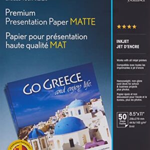 Epson Heavyweight 8.5x11 Matte Paper, 50 Sheets (S041257),